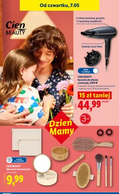 Suszarka do włosów z jonizacją 2200W Cien Beauty promocja w Lidl