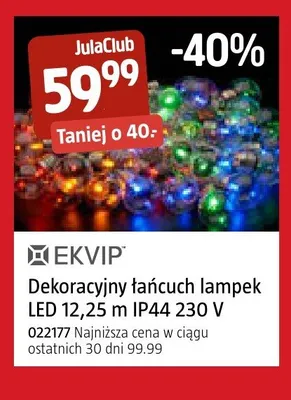 Dekoracyjny łańcuch lampek LED EKVIP promocja w Jula