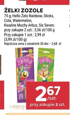 Żelki Zozole Hello Żelo Watermelon promocja w Stokrotka