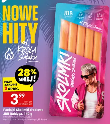 Parówki drobiowe Skolimki JBB Bałdyga promocja w Twój Market