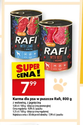 Karma dla psa w puszce Rafi z jagnięciną promocja w Twój Market