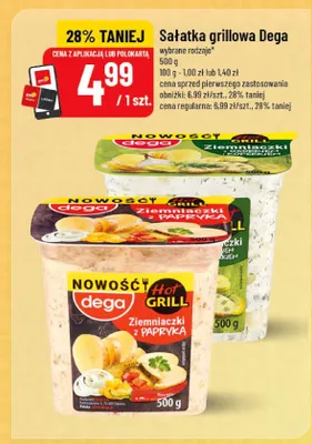 Sałatka grillowa Dega Ziemniaczaki z ogórkiem i koperkiem promocja w POLOmarket