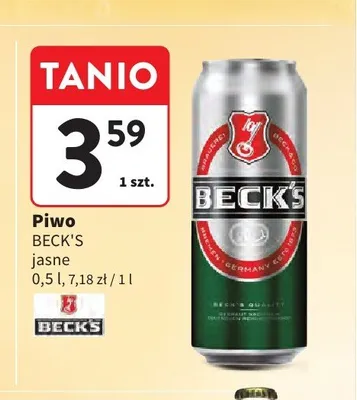 Piwo Beck's jasne promocja w Intermarche