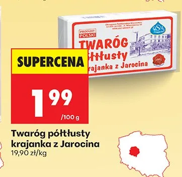 Twaróg półtłusty krajanka z Jarocina promocja w Biedronka