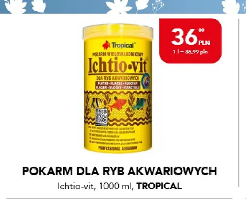 Pokarm dla ryb akwariowych Ichtio-vit Tropical promocja w Aquael zoo