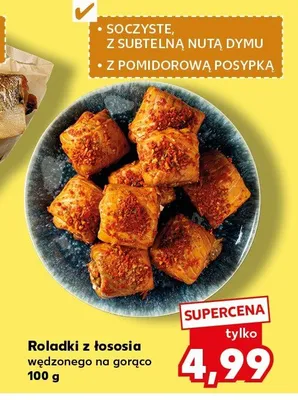 Roladki z łososia wędzonego na gorąco promocja w Kaufland