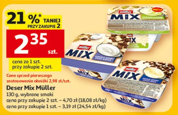 Deser Mix Müller promocja w Auchan