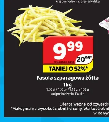 Fasola szparagowa żółta promocja w Delfin