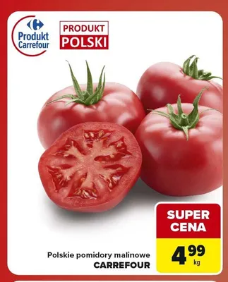 Pomidory malinowe Carrefour polskie promocja w Carrefour Market