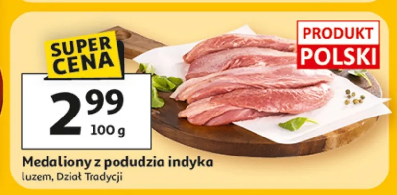 Medaliony z poduzia indyka luzem promocja w Auchan