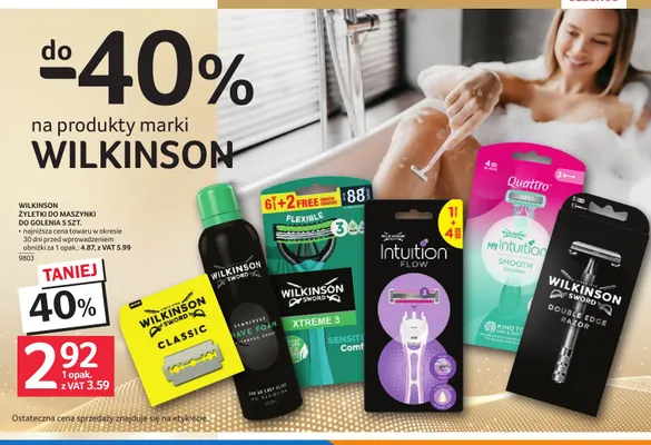 Żyletki do maszynki do golenia 5 szt. Wilkinson promocja w Selgros