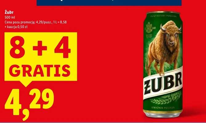 Piwo Żubr promocja w Lidl