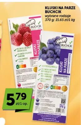 Kluski na parze Buchcik z nadzieniem malinowym promocja w Euro Sklep