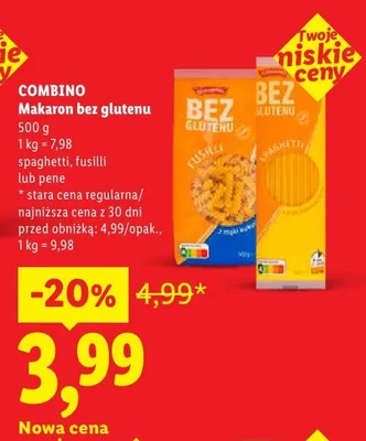 Makaron bez glutenu spaghetti, fusilli lub penne promocja w Lidl