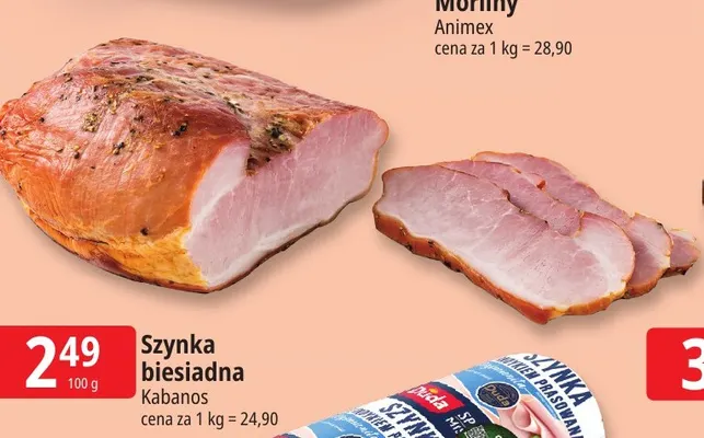 Szynka biesiadna Kabanos promocja w Leclerc