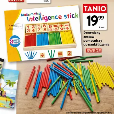 Drewniany zestaw pomocniczy do nauki liczenia Swede promocja w Intermarche