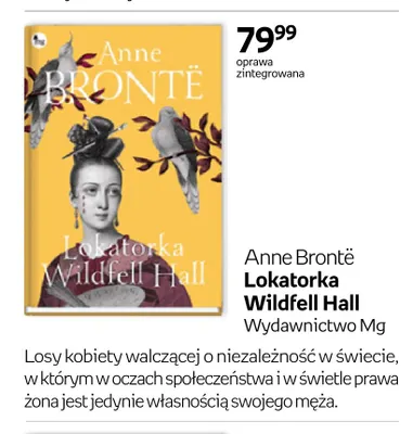 Książka Lokatorka Wildfell Hall Anne Brontë promocja w Empik