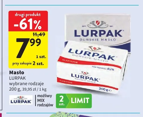 Masło Lurpak promocja w Intermarche