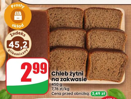 Chleb żytni na zakwasie promocja w Dino