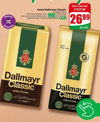 Kawa ziarnista Dallmayr Classic promocja w Dino