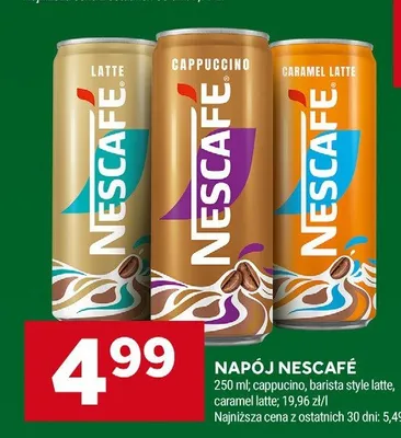 Napój kawowy Caramel Latte Nescafé promocja w Stokrotka