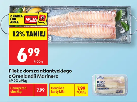 Filet z dorsza atlantyckiego z Grenlandii Marinero promocja w Biedronka