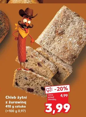 Chleb żytni z żurawiną promocja w Kaufland