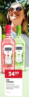 Gin Lubuski fresh lime promocja w Stokrotka