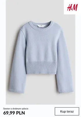 Sweter o drobnym splocie H & M promocja w H&M