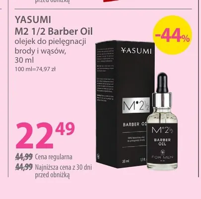 Olejek do pielęgnacji brody i wąsów Barber Oil M2 1/2 Yasumi promocja w Hebe