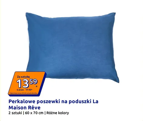 Perkalowe poszewki na poduszki La Maison Rêve 2-pak promocja w Action
