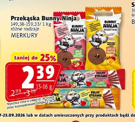 Przekąska Bunny Ninja Merkury promocja w Prim Market