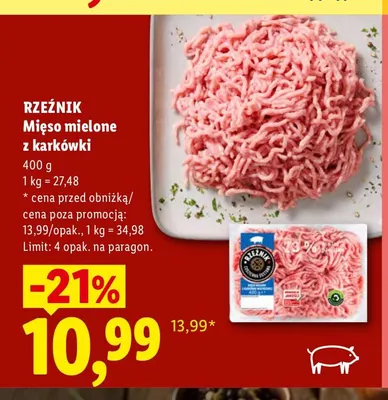 Mięso mielone z karkówki Rzeźnik promocja w Lidl