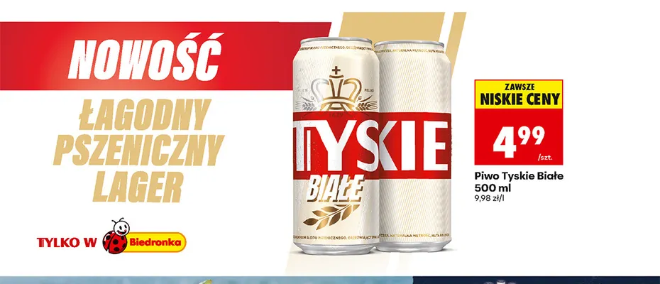 Piwo Tyskie Białe promocja w Biedronka