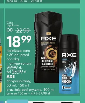 Antyperspirant w sprayu Axe Ice Chill promocja w Super-Pharm