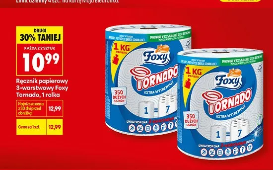 Ręcznik papierowy Foxy Tornado promocja w Biedronka