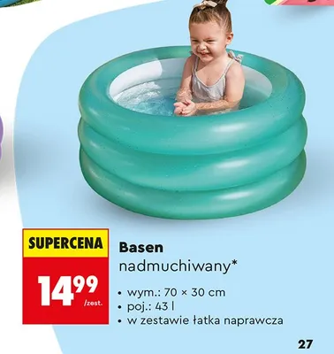 Basen nadmuchiwany promocja w Biedronka