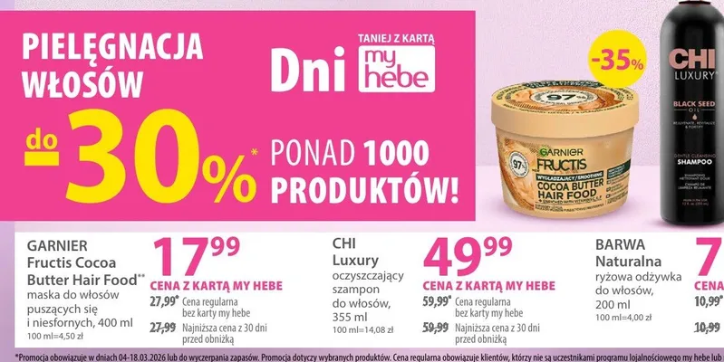 Naturalna ryżowa odżywka do włosów promocja w Hebe