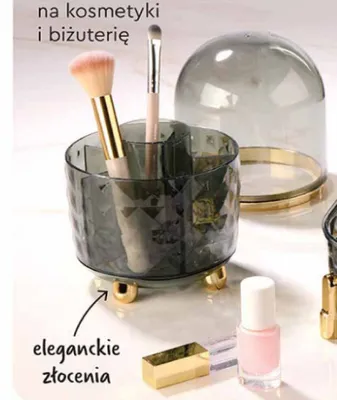 Organizer okrągły, obrotowy z pokrywką promocja w Biedronka