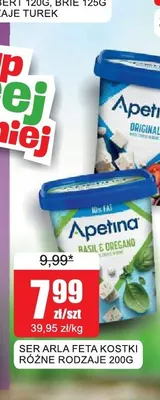 Ser Apetina kostki Basil & Oregano Arla promocja w Bingo