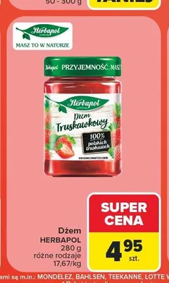 Dżem Herbapol truskawkowy promocja w Carrefour