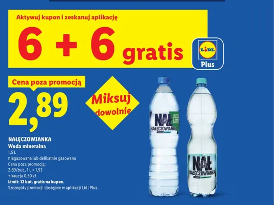 Woda mineralna niegazowana Nałęczowianka promocja