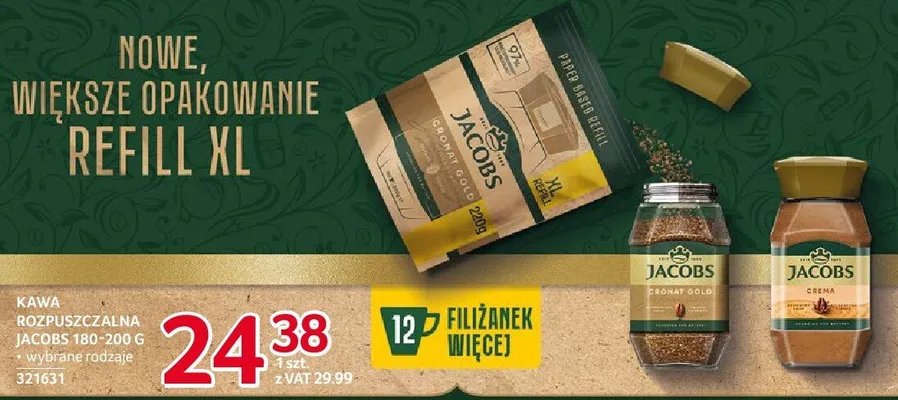 Kawa rozpuszczalna Jacobs 180-200 g wybrane rodzaje promocja w Selgros