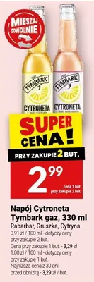 Napój Cytroneta Tymbark gaz Cytryna promocja w Twój Market