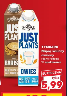 Napój roślinny owsiany Just Plants Tymbark promocja w Kaufland