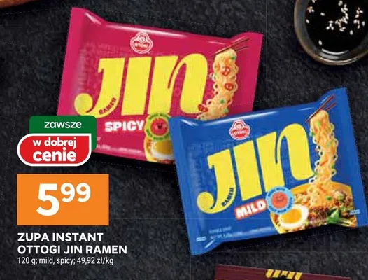 Zupa instant Ottogi Jin Ramen mild promocja w Stokrotka