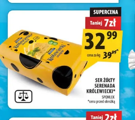 Ser żółty Serenada Królewiecki Spomlek promocja w Arhelan