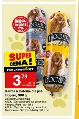 Karma w batonie dla psa Dogero z wołowiną promocja w Twój Market