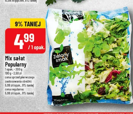 Mix sałat Popularny Zielony Smak promocja w POLOmarket