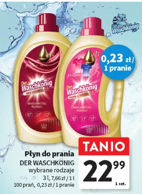 Płyn do prania DER WASCHKONIG wybrane rodzaje promocja w Intermarche